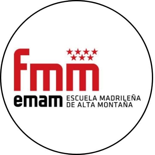 logo de la escuela madrileña de alta montaña de la federacion madrileña de montañismo